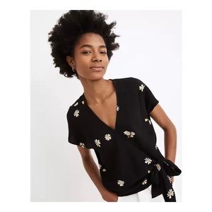 Madewell Sash-tie Wrap Top